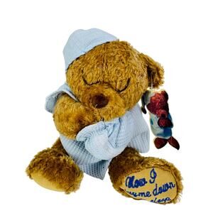 5 for $25| Nap Time Rattle Plush 6" Teddy Bear Now I Lay Me Down‎ To Sleep